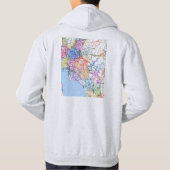 Kunming China City Map Hoodie (Achterkant)