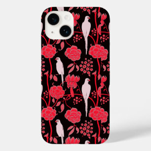 KUNNEN DE DECO RODE STROMEN, WITTE PARROTS OP ZWAR Case-Mate iPhone 14 HOESJE
