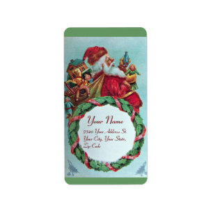 KUNNEN EN HUMOROUS SANTA CLAUS KROEIEN ETIKET