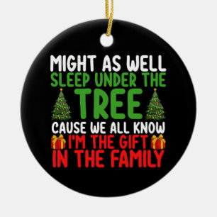 Kunnen net zo goed onder de boom slapen, want we w keramisch ornament