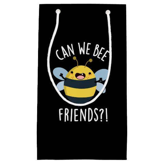 Kunnen we vrienden grappige bug pun donker BG Klein Cadeauzakje (Voorkant)