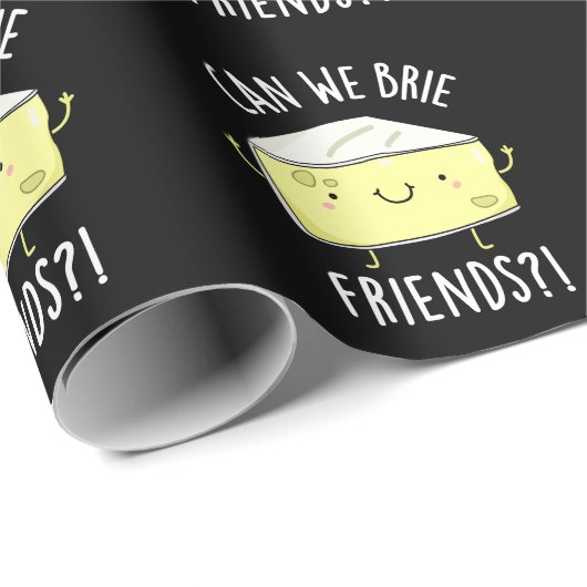 Kunnen we vrienden meenemen Grappige Kaas Pun Dark Cadeaupapier (Rol Hoek)
