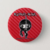 KUNOICHI* "Rode Button" Ronde Button 5,7 Cm (Voorkant)