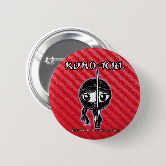 KUNOICHI* "Rode Button" Ronde Button 5,7 Cm (Voorkant /achterkant)