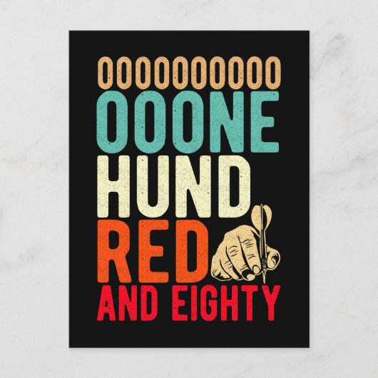  kunst 180 Dart Lover Briefkaart (Voorkant)