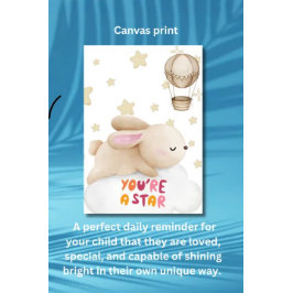 Kunst aan de kinderkamer muur - Canvasprint - Jij  Canvas Afdruk