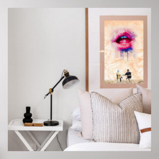 Kunst aan de muur. poster