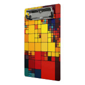 Kunst abstract levendig geometrisch patroon van de mini klembord (Angled2)