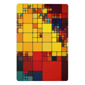 Kunst abstract levendig geometrisch patroon van de mini klembord (Achterkant)