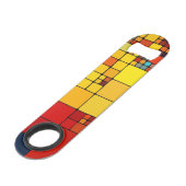 Kunst abstract levendig geometrisch patroon van de speed flessenopener (Voorkant Gekanteld)