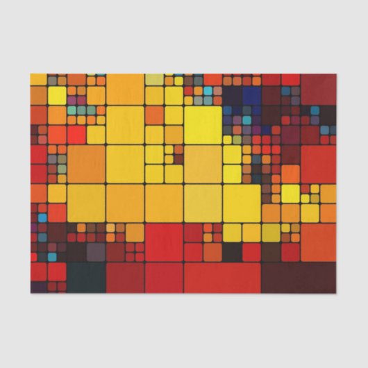 Kunst abstract levendig geometrisch patroon van de tissuepapier (Voorkant)