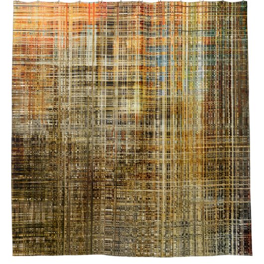 Kunst abstracte kleurrijke geometrische snijpuntac douchegordijn (Voorkant)