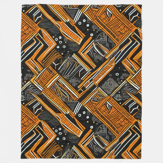 kunst - afrika fleece deken (Voorkant)