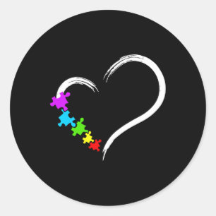 Kunst Autisme Awareness Puzzle Simple Idee Aut Ronde Sticker
