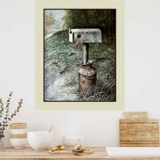  Kunst, B. Mitchell Country Mailbox Poster (Keuken)