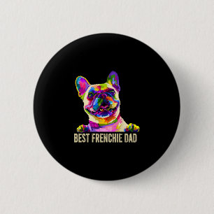 Kunst Beste Franse papa Franse Bulldog Hondenpapa Ronde Button 5,7 Cm