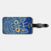  kunst Blue Cat bagagelabel (Achterkant horizontaal)