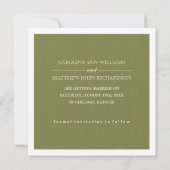  kunst Burlap Textuur sparen de DatumWeddenschap Kaart (Achterkant)