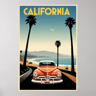 Kunst Californië Kunst Vintage Reiskunst Poster