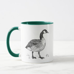 Kunst Canadese Gans Natuur Tekening Mok