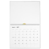 Kunst, cirkel, evenement, bloemontwerp, lettertype kalender (Mar 2027)