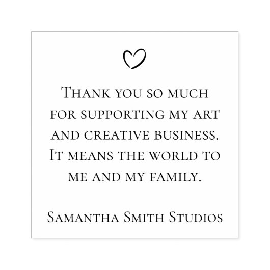 Kunst Creatief Bedrijf Dank u Stempel Opmerking (Afrduk)