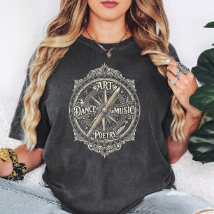 Kunst Dans Muziek Poëzie Creatief Kompas T-shirt
