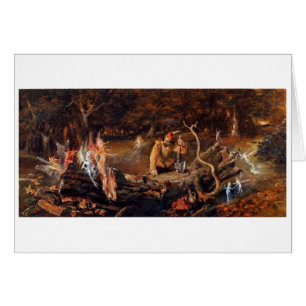kunst - de houtsnijder en de fairies ,