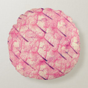 kunst De roze waterverf inkt verfblob waterverf Rond Kussen