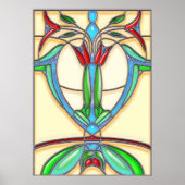 Kunst Deco Abstracte Tulieren Poster (Voorkant)