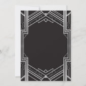 Kunst Deco Afstuderen Silver Gatsby van 1920 Kaart (Achterkant)