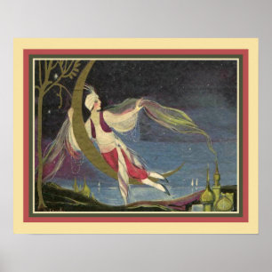 Kunst Deco Arabian Night Poster uit 1930