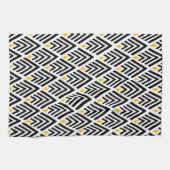 Kunst Deco Arrows met Gold Accent Pattern Theedoek (Horizontaal)