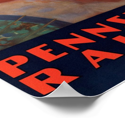 Kunst Deco Atlantic City-reizen Poster (Hoek)