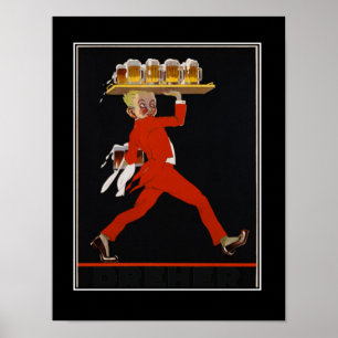 Kunst Deco bier vintage poster
