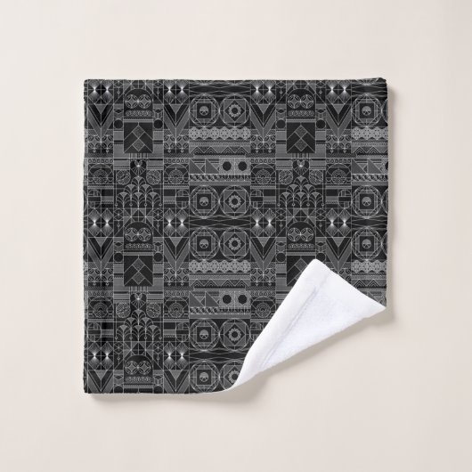 Kunst Deco Black en White Bath Towels Bad Handdoek (Wasdoekje)