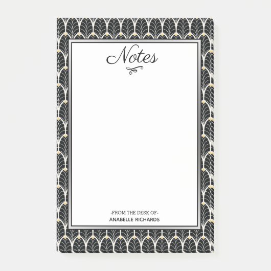 Kunst Deco Black Palmettos uit de jaren '20 Post-it® Notes (Voorkant)