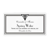 Kunst Deco Black Whattle Lijst #1 H Water Fles Etiket (Voorkant)