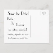  kunst deco bruilding, Pas getrouwd eerste dansdag Aankondigingskaart (Achterkant)