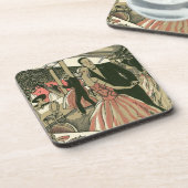  kunst deco bruilding, Pas getrouwd eerste dansdag Drankjes Onderzetter (Linkerzijde)