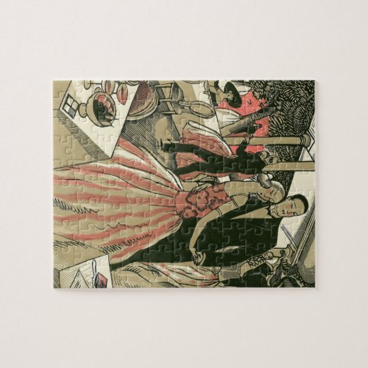  kunst deco bruilding, Pas getrouwd eerste dansdag Legpuzzel (Horizontaal)