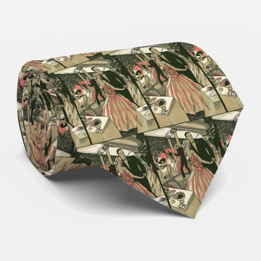  kunst deco bruilding, Pas getrouwd eerste dansdag Stropdas (Opgerold)