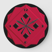 Kunst Deco Chinees rood geometrisch patroon