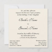 Kunst Deco, de Uitnodiging van de Berichtenwedden (Achterkant)