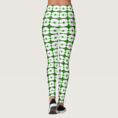 Kunst deco-elementen in diep groen leggings (Achterkant)