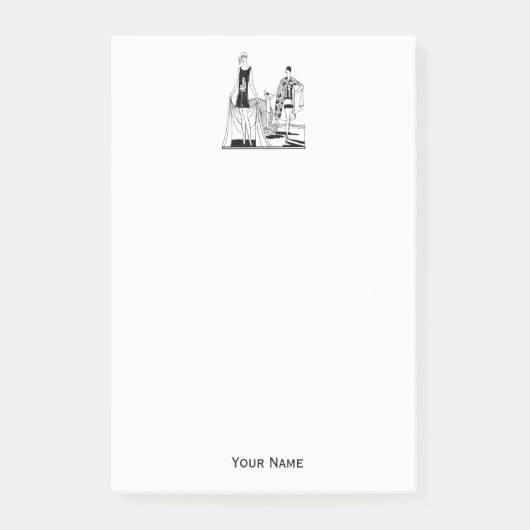  Kunst Deco Fashionable Dames in het strand Post-it® Notes (Voorkant)