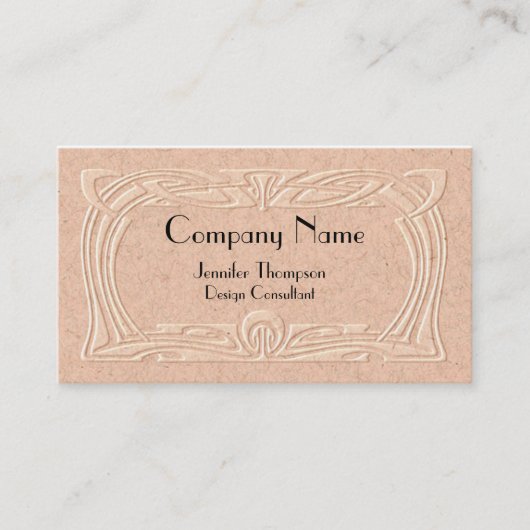  kunst Deco Faux in reliëf Visitekaartje (Voorkant)