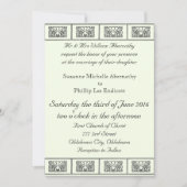  kunst Deco Flowers Wedding Kaart (Voorkant)