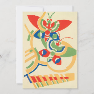  Kunst Deco Garden Butterflies Uitnodiging