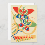  Kunst Deco Garden Butterflies Uitnodiging (Voorkant / Achterkant)